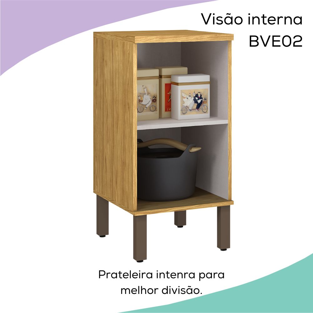Balcao Com Tampo 40 cm MDP 1 Pt Vera BVE02 Marrocos Off White MXM