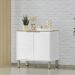 Balcao Com Tampo 80 cm 2 Pt GLOR BGL01 Branco Neve MXM