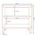 Balcao Com Tampo 80 cm 2 Pt GLOR BGL01 Castanho Off White MXM