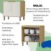Balcao Com Tampo 80 cm 2 Pt GLOR BGL01 Castanho Off White MXM