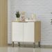 Balcao Com Tampo 80 cm 2 Pt GLOR BGL01 Castanho Off White MXM