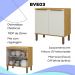 Balcao Com Tampo 80 cm MDP 2 Pt Vera BVE03 Marrocos Off White MXM