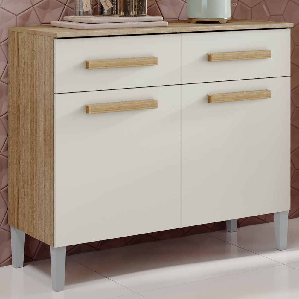 Balcao Com Tampo 90cm 2012151 Atacama Off White ARMoveis