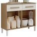 Balcao Com Tampo 90cm 2012151 Atacama Off White ARMoveis