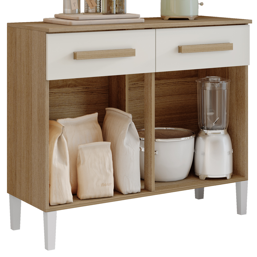 Balcao Com Tampo 90cm 2012151 Atacama Off White ARMoveis