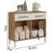 Balcao Com Tampo 90cm 2012151 Atacama Off White ARMoveis