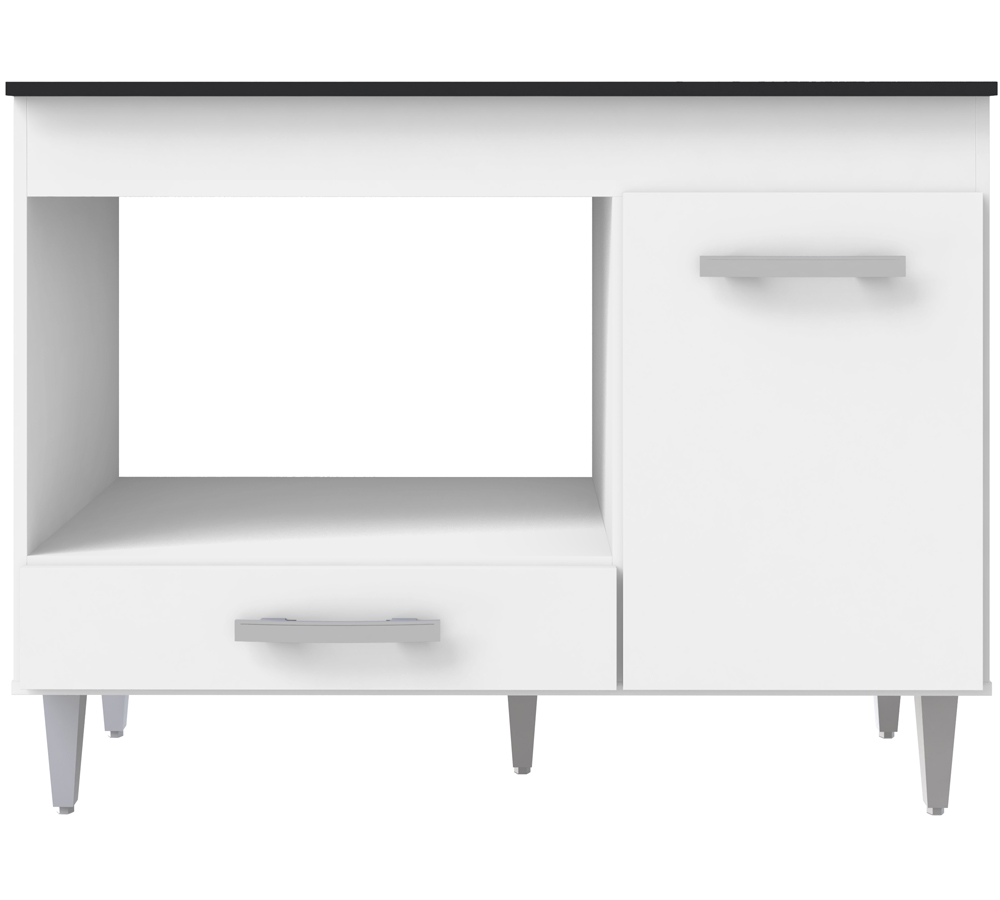 Balcao Com Tampo Forno E Cooktop 105 cm Carla Branco REAJL Moveis
