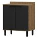 Balcao Com Tampo MDF 80 cm 2 Portas Tosc BT002 Freijo Nero MXM