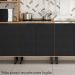 Balcao Com Tampo MDF 80 cm 2 Portas Tosc BT002 Freijo Nero MXM