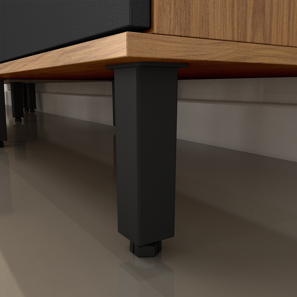 Balcao Com Tampo MDF 80 cm 2 Portas Tosc BT002 Freijo Nero MXM