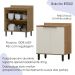 Balcao Com Tampo MDF 80 cm 2 Portas Tosc BT002 Freijo Off White MXM