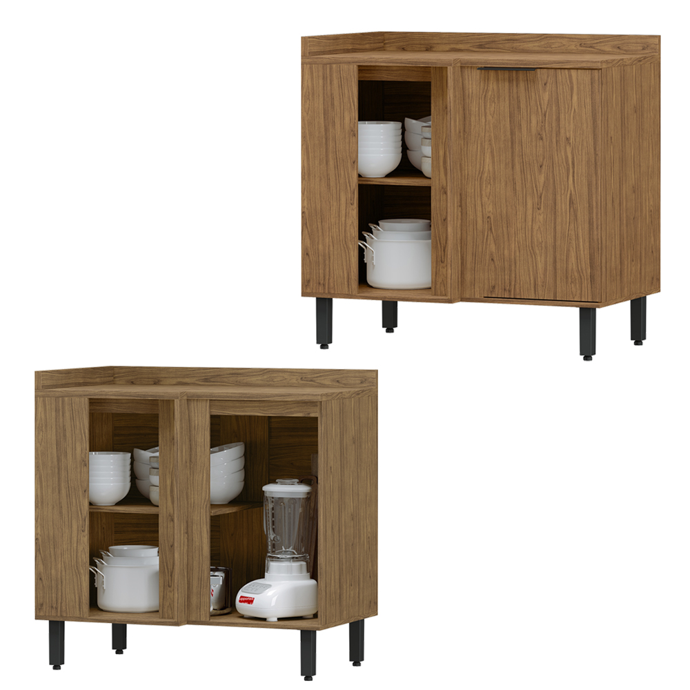 Balcao De Canto Reto MDF 98 cm Tosc BT004 Freijo Freijo MXM