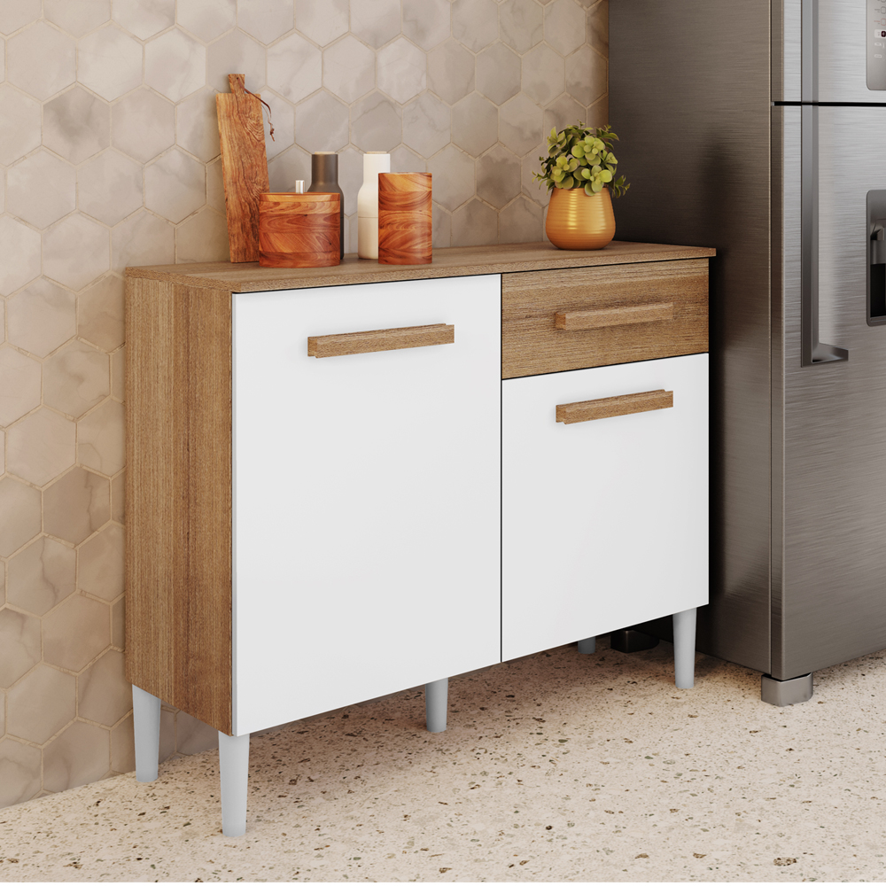 Balcao De Cozinha 2 Portas 105 cm 2012148 Atacama Off White ARMoveis