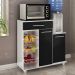 Balcao Fruteira Cozinha 2 Portas 89 cm MF185 Branco Preto Dtall