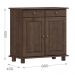 Balcao Madeira Maciça 2 Portas 2 Gavetas 88 cm 8928 Cafe Milani Store