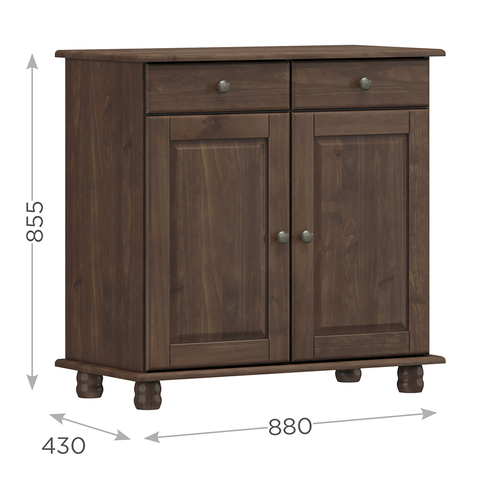 Balcao Madeira Maciça 2 Portas 2 Gavetas 88 cm 8928 Cafe Milani Store
