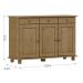 Balcao Madeira Maciça 3 Portas 3 Gavetas 129 cm 8927 Freijo Milani Store