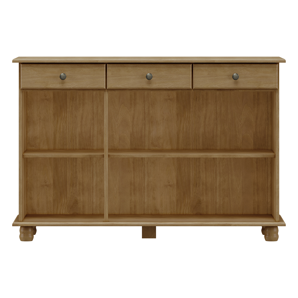 Balcao Madeira Maciça 3 Portas 3 Gavetas 129 cm 8927 Freijo Milani Store