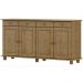 Balcao Madeira Maciça 4 Portas 4 Gavetas 169 cm 8929 Freijo Milani Store