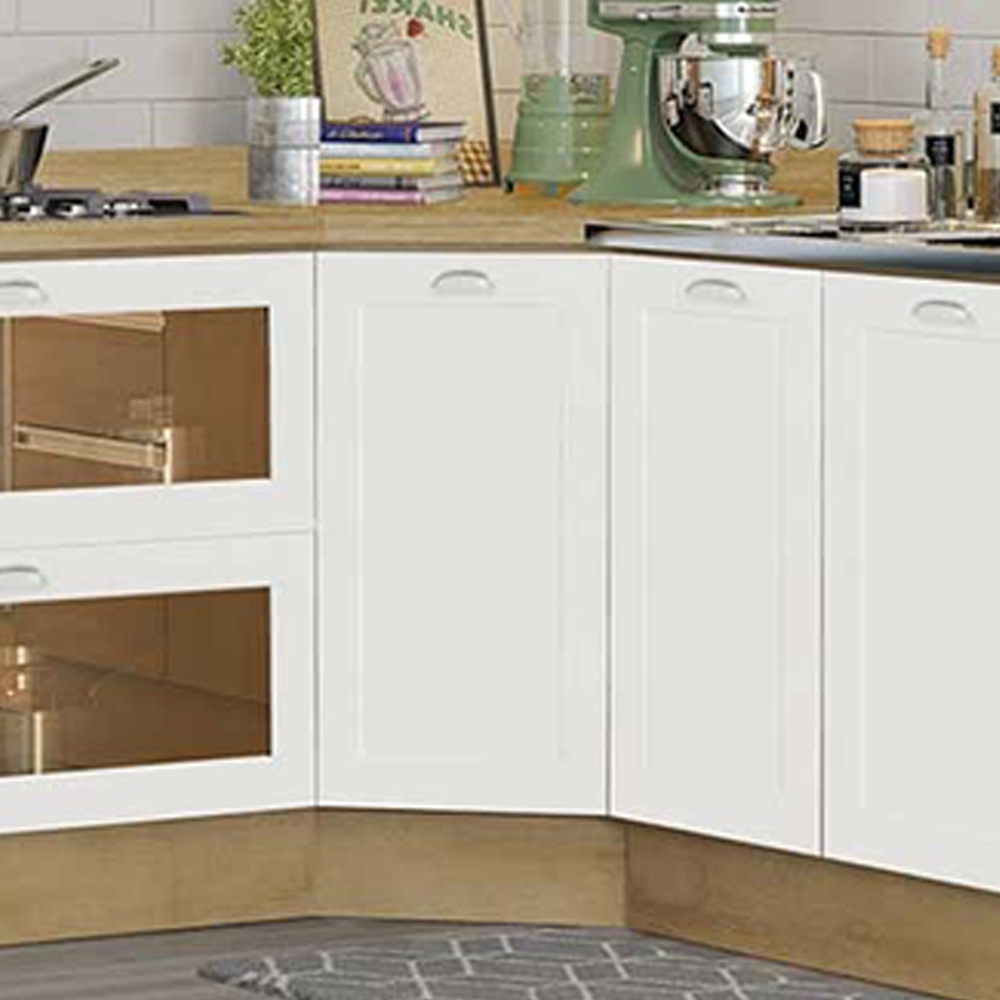 Balcao Obliquo Com Tampo 1 Porta 75 cm CD1015406 Branco Dtall