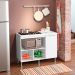 Balcao Para Cooktop 1 Porta 105 cm BA60 Branco Dtall