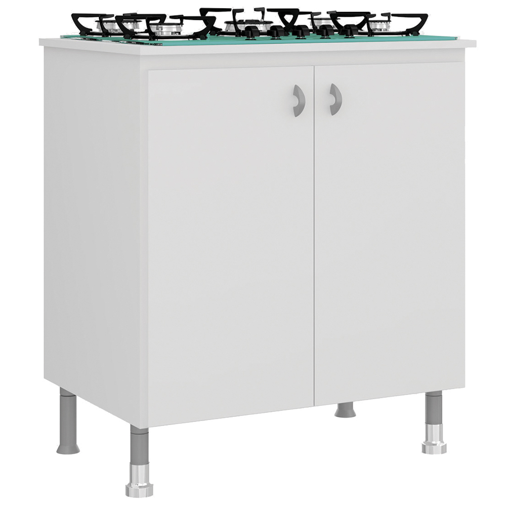 Balcao Para Cooktop 2 Portas 73 cm BA115 Branco Dtall