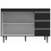Balcao Para Pia 120 Cm 02 Portas Andreia Preto REAJL Moveis