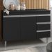 Balcao Para Pia 97 cm 2 Portas Andreia Preto REAJL