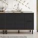 Balcao Para Pia Sem Tampo MDF 120 cm Tosc BT003 Freijo Nero MXM