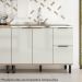 Balcao Para Pia Sem Tampo MDF 120 cm Tosc BT003 Freijo Off White MXM