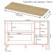 Balcao Pia Com Tampo 120 cm GLOR BGTG12 Branco Neve MXM