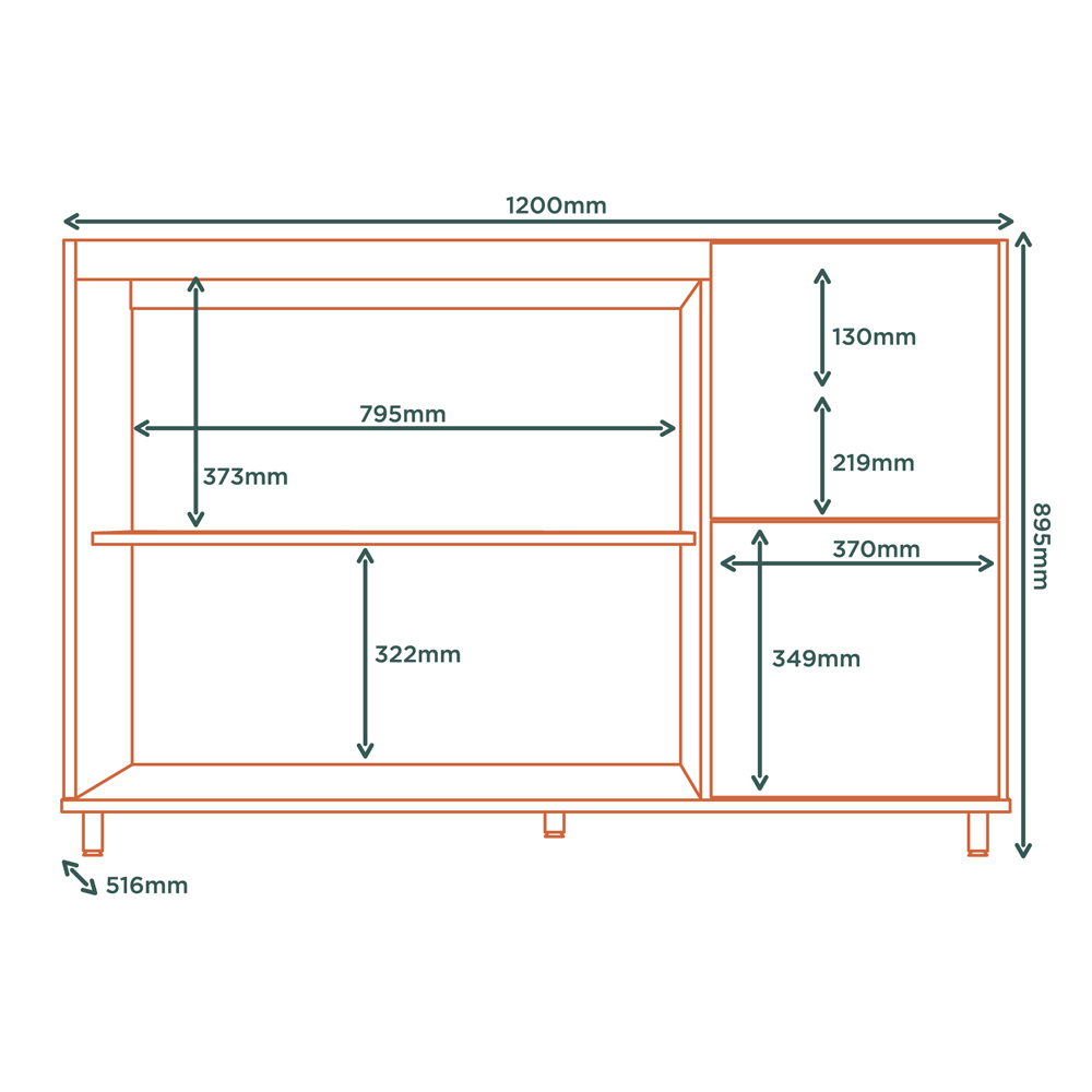 Balcao Pia Com Tampo MDF 120 cm Tosc BT3 TP1 Freijo Freijo MXM
