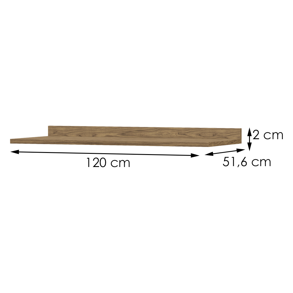 Balcao Pia Com Tampo MDF 120 cm Tosc BT3 TP1 Freijo Freijo MXM