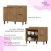 Balcao Pia Com Tampo MDF 120 cm Tosc BT3 TP1 Freijo Freijo MXM