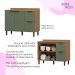 Balcao Pia Com Tampo MDF 120 cm Tosc BT3 TP1 Freijo Jade MXM