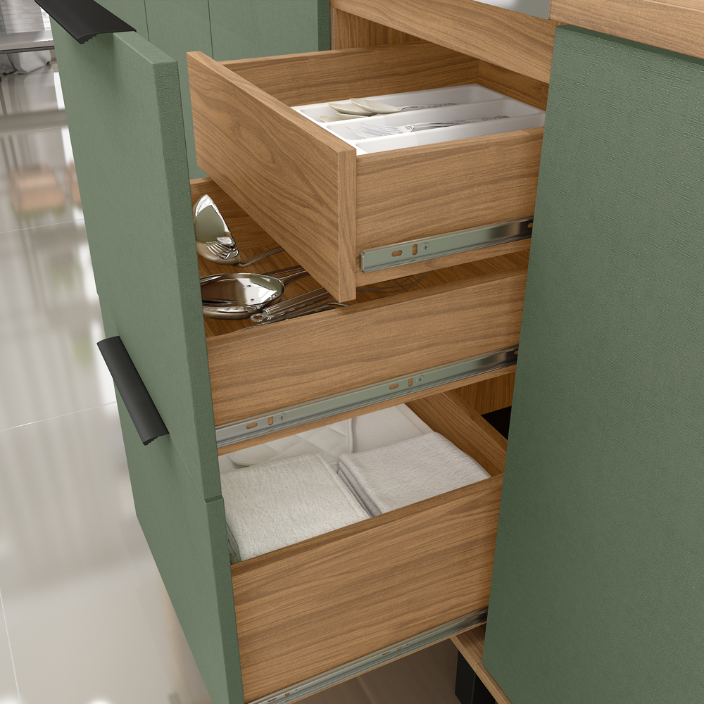 Balcao Pia Com Tampo MDF 120 cm Tosc BT3 TP1 Freijo Jade MXM