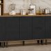 Balcao Pia Com Tampo MDF 120 cm Tosc BT3 TP1 Freijo Nero MXM