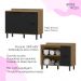 Balcao Pia Com Tampo MDF 120 cm Tosc BT3 TP1 Freijo Nero MXM