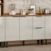 Balcao Pia Com Tampo MDF 120 cm Tosc BT3 TP1 Freijo Off White MXM