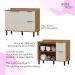 Balcao Pia Com Tampo MDF 120 cm Tosc BT3 TP1 Freijo Off White MXM