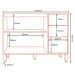 Balcao Pia Sem Tampo 120 cm GLOR BGL02 Branco Neve MXM