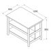 Bancada Ilha Cozinha 2 Prateleiras 120x80 cm CD1019 Branco Dtall