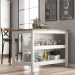 Bancada Ilha Cozinha 2 Prateleiras 120x80 cm CD1019 Branco Dtall