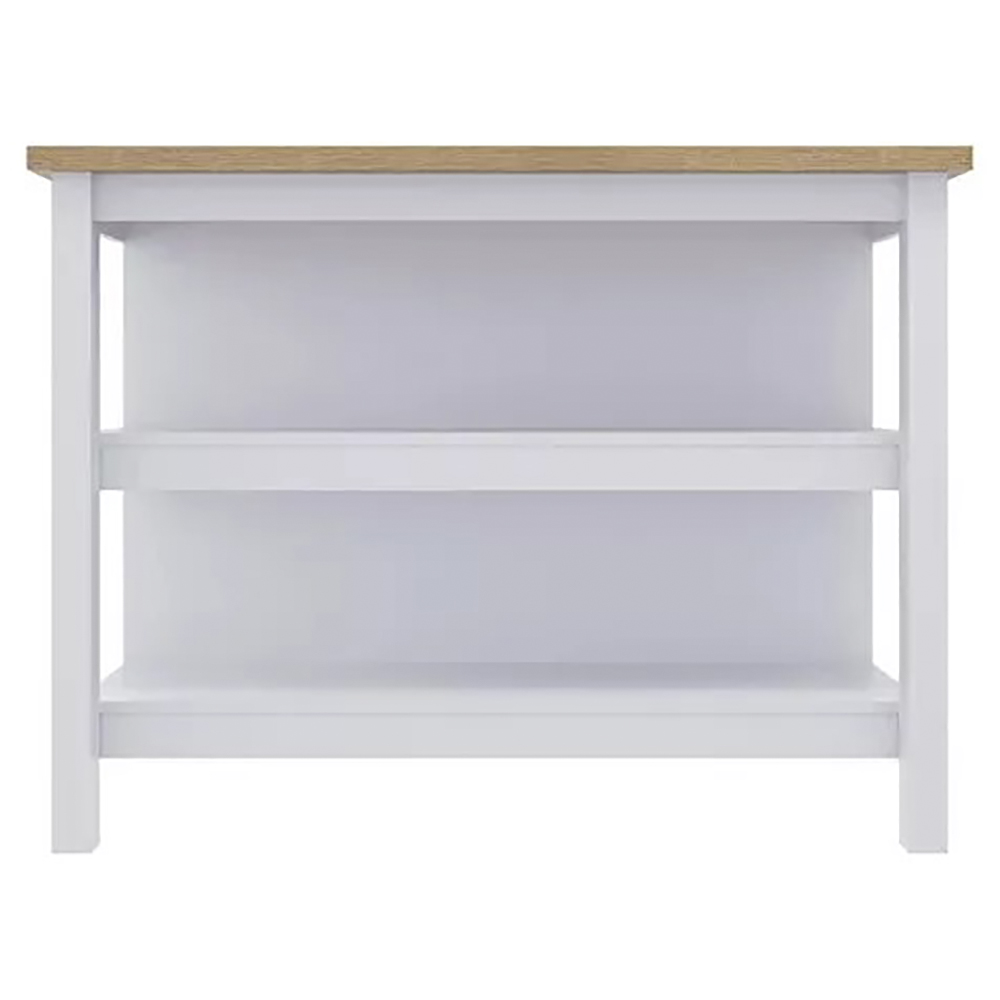 Bancada Ilha Cozinha 2 Prateleiras 120x80 cm CD1019 Cinza Dtall