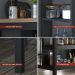 Bancada Ilha Cozinha 2 Prateleiras 120x80 cm CD1019 Preto Dtall