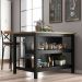 Bancada Ilha Cozinha 2 Prateleiras 120x80 cm CD1019 Preto Dtall