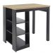 Bancada Ilha Cozinha 3 Prateleiras 90x60 cm CD1022 Preto Dtall