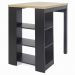 Bancada Ilha Cozinha 3 Prateleiras 90x60 cm CD1022 Preto Dtall