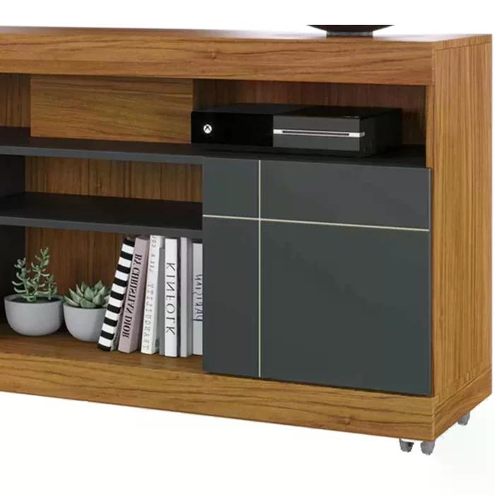 Bancada Rack Para TV 47 Polegadas Yara Noce Milano Preto CLB