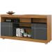 Bancada Rack Para TV 47 Polegadas Yara Noce Milano Preto CLB